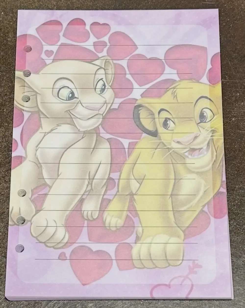 Lion King Simba Size A5 Refill Stationery Paper (50 Sheets)